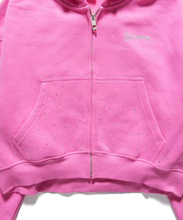 RHINESTONE ZIP PARKA