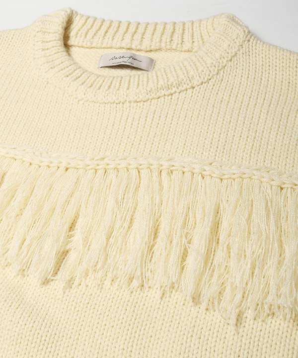 BICOLOR FRINGE KNIT