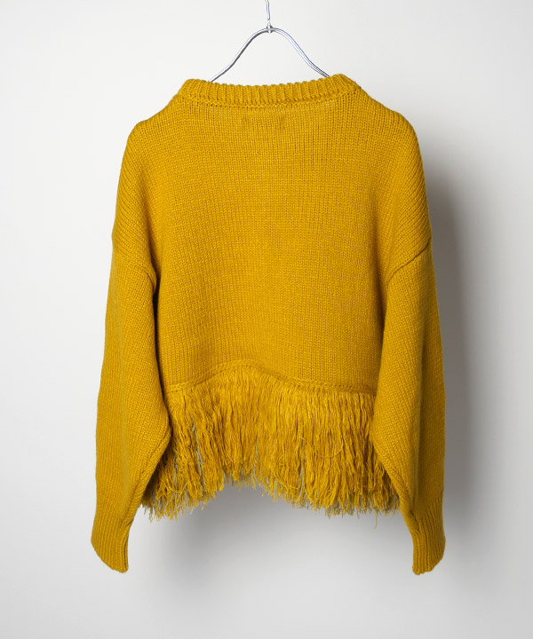 BICOLOR FRINGE KNIT