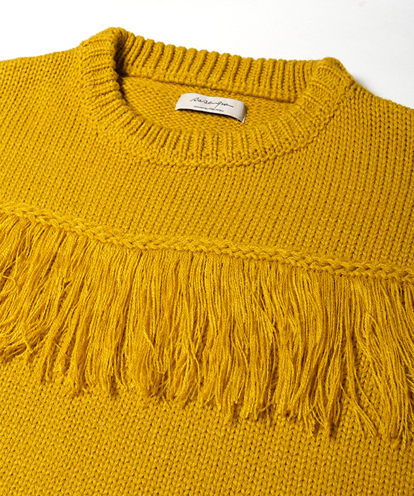BICOLOR FRINGE KNIT