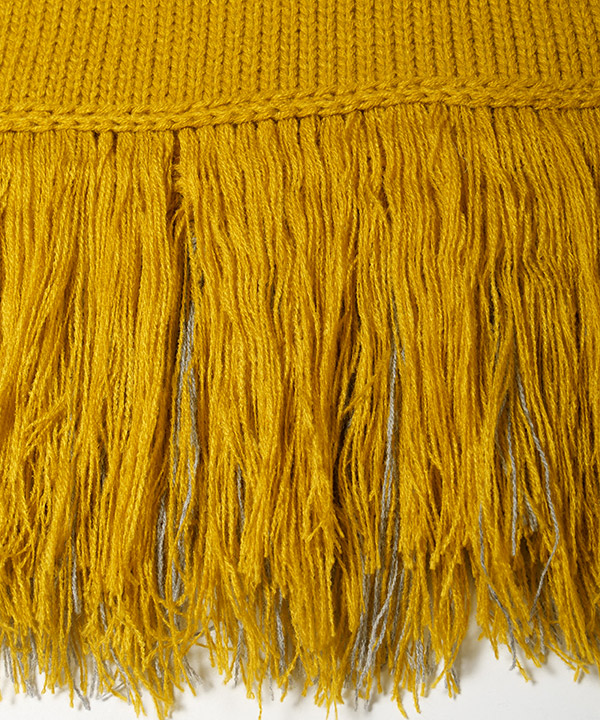 BICOLOR FRINGE KNIT