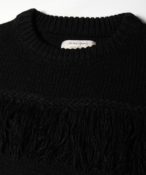 BICOLOR FRINGE KNIT