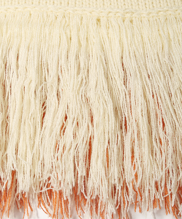 BICOLOR FRINGE KNIT