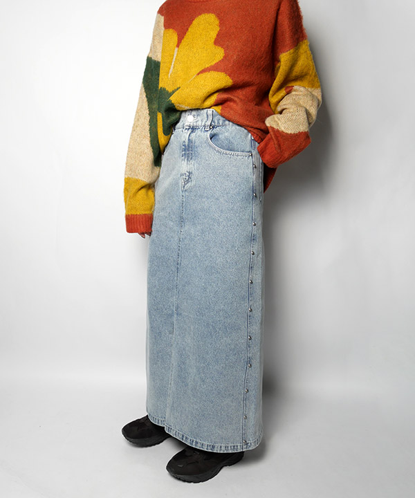 STUDS DENIM LONG SK