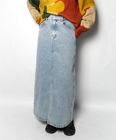 STUDS DENIM LONG SK