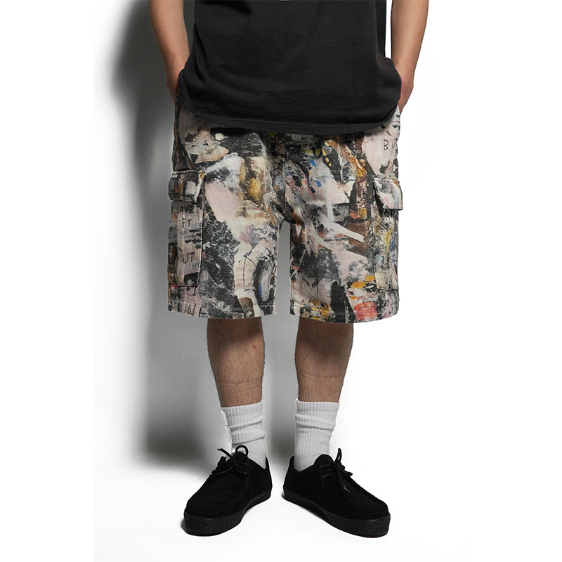 CARGO SHORT PANTS -WHITE-