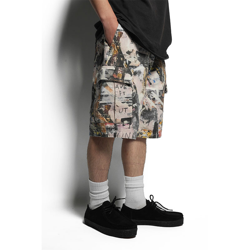 CARGO SHORT PANTS -WHITE-