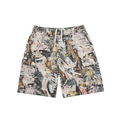 CARGO SHORT PANTS -WHITE-