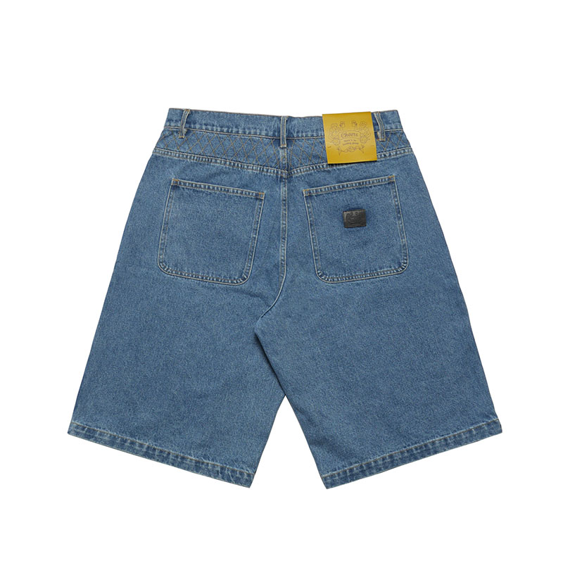 W KNEE BIG DENIM SHORTS -W.INDIGO-