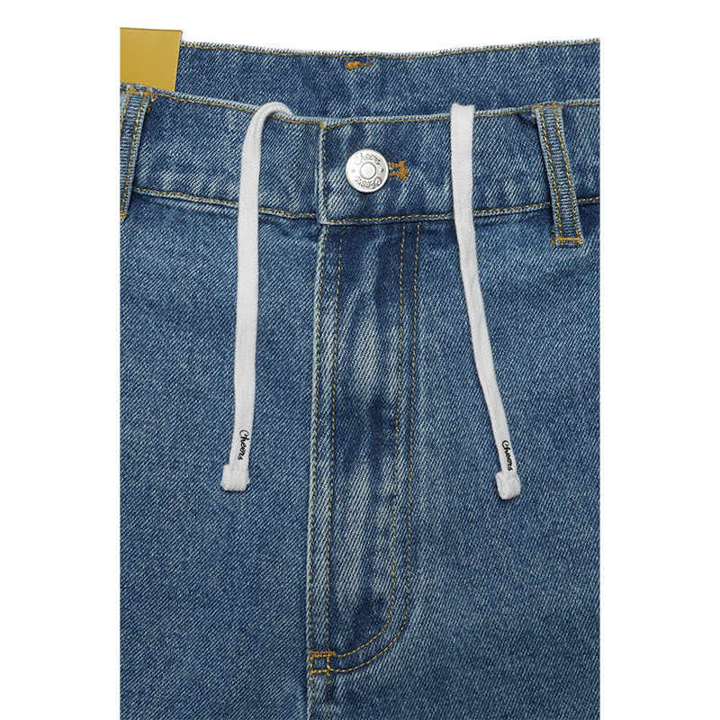 W KNEE BIG DENIM SHORTS -W.INDIGO-