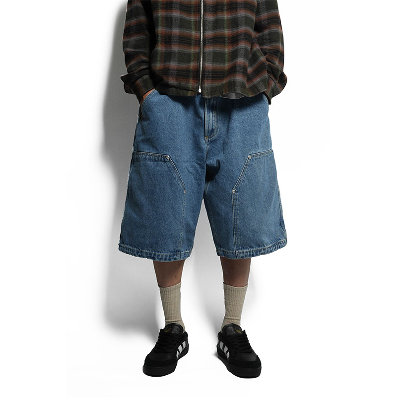 W KNEE BIG DENIM SHORTS -W.INDIGO-