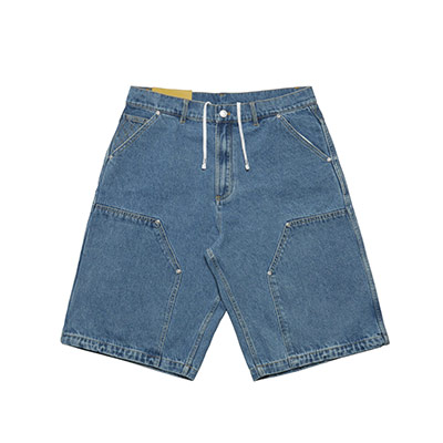 W KNEE BIG DENIM SHORTS -W.INDIGO-