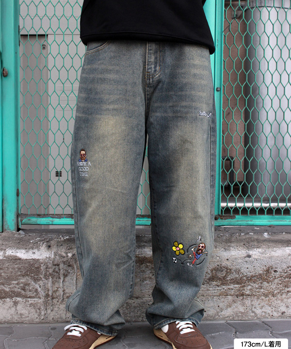 ME WIDE DENIM PANTS