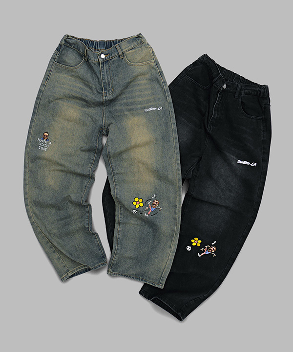 ME WIDE DENIM PANTS