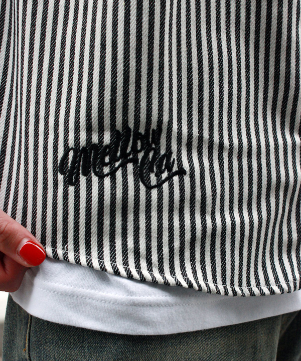 HICKORY STRIPE SHIRTS -ホワイト/ブラック-