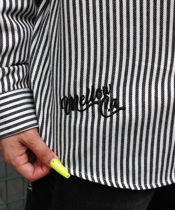 HICKORY STRIPE SHIRTS -ホワイト/ブラック-