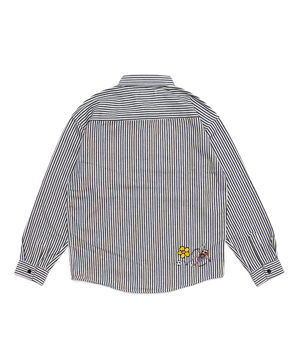 HICKORY STRIPE SHIRTS -ホワイト/ブラック-