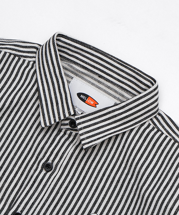 HICKORY STRIPE SHIRTS -ホワイト/ブラック-