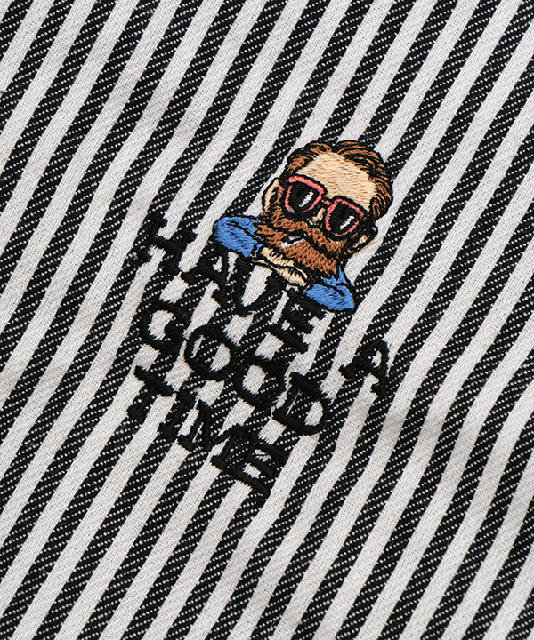 HICKORY STRIPE SHIRTS -ホワイト/ブラック-