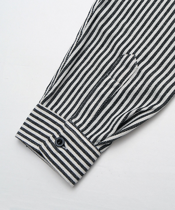HICKORY STRIPE SHIRTS -ホワイト/ブラック-