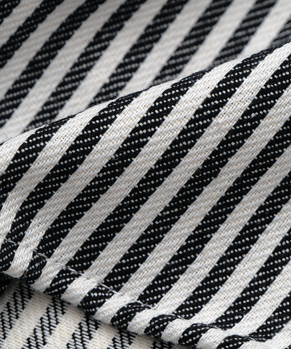 HICKORY STRIPE SHIRTS -ホワイト/ブラック-