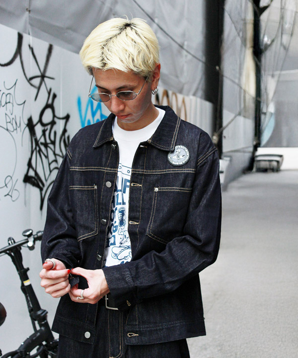 CIRCLE MARVIE DENIM JACKET-インディゴ-
