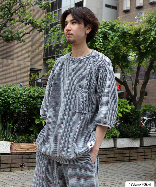 WAFFLE SHORT SLEEVE KNIT