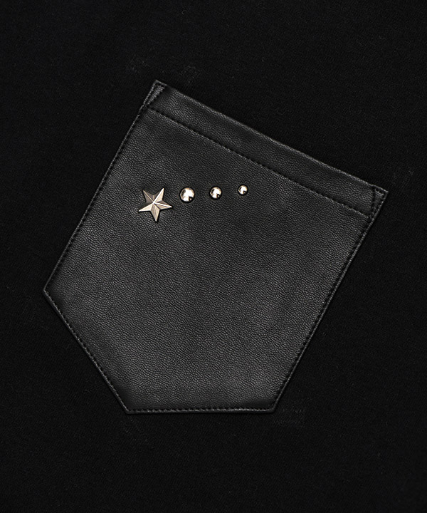 STAR STUDS TEE -ブラック-