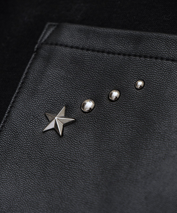STAR STUDS TEE -ブラック-