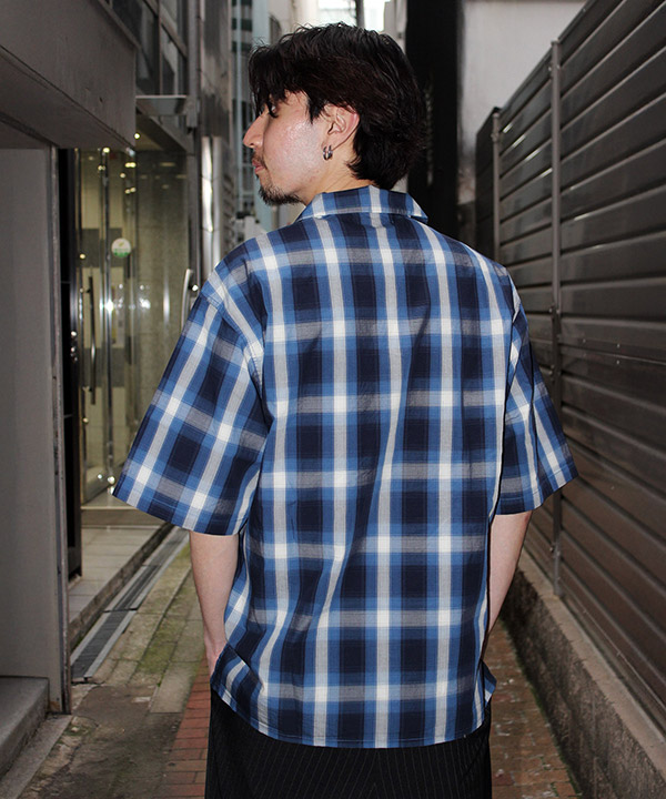 OPEN COLLAR CHECK SHIRTS