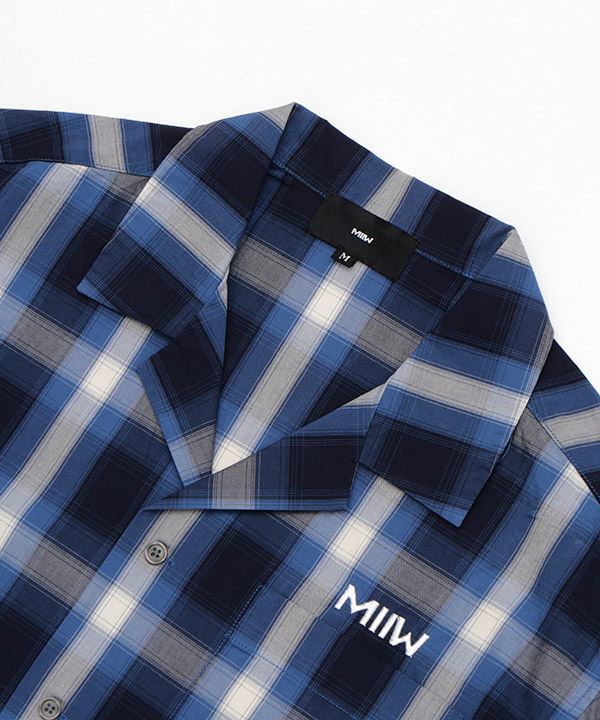 OPEN COLLAR CHECK SHIRTS
