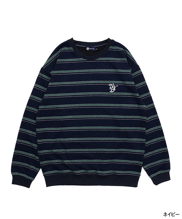 BORDER CREW KNIT