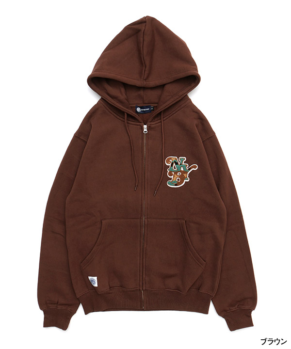 CIRCLE CAMO WAPPEN ZIP HOODIE
