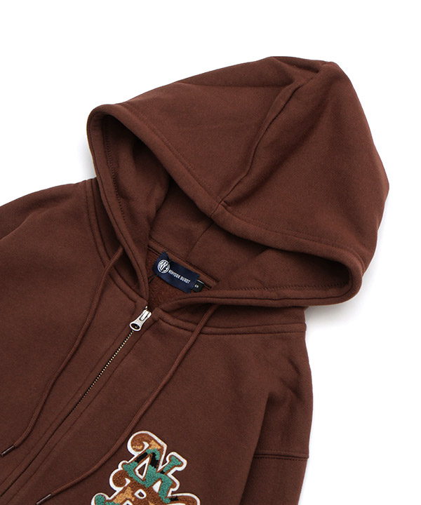CIRCLE CAMO WAPPEN ZIP HOODIE