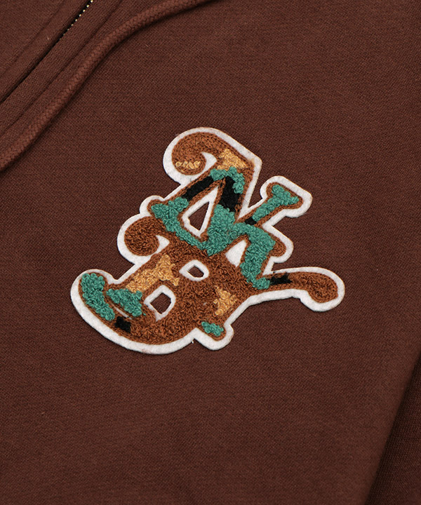 CIRCLE CAMO WAPPEN ZIP HOODIE