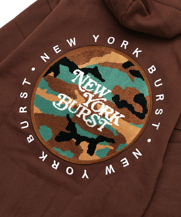 CIRCLE CAMO WAPPEN ZIP HOODIE