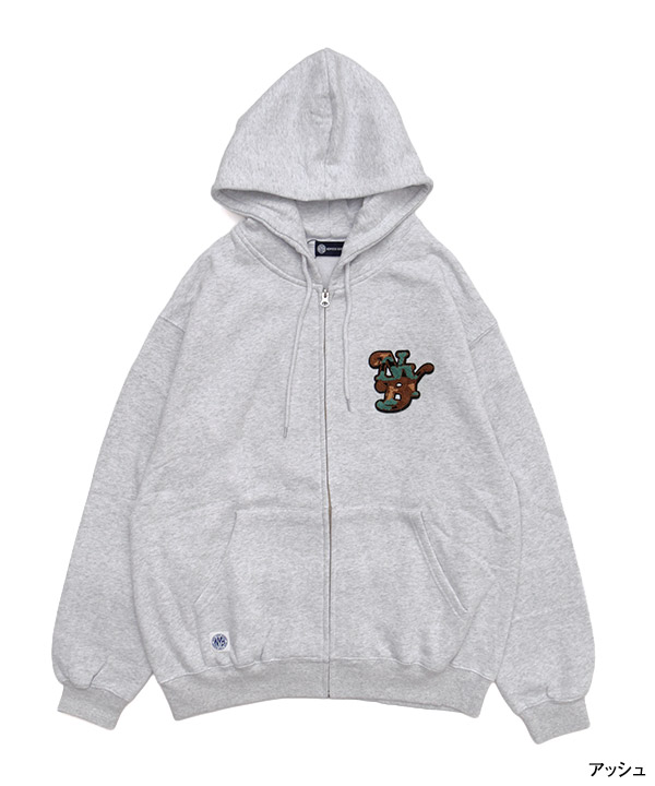 CIRCLE CAMO WAPPEN ZIP HOODIE