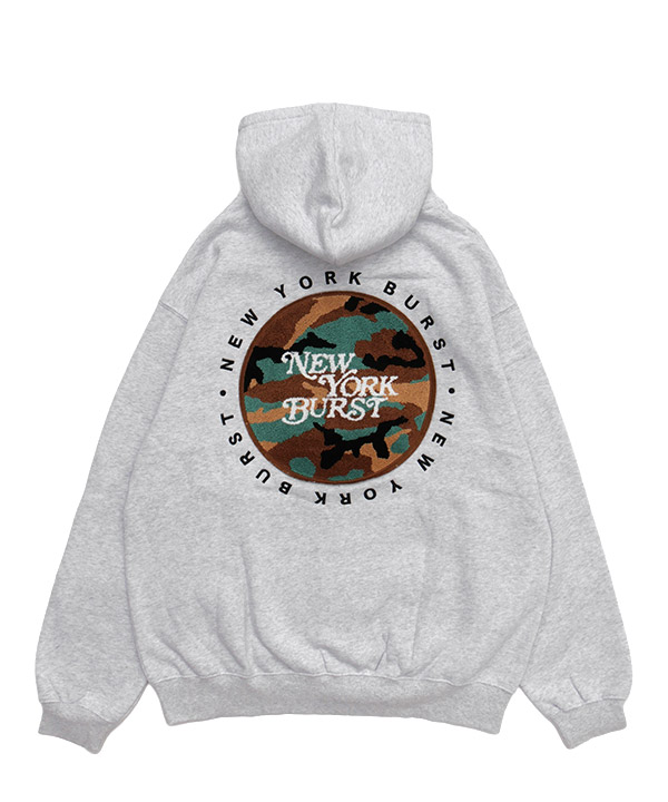 CIRCLE CAMO WAPPEN ZIP HOODIE