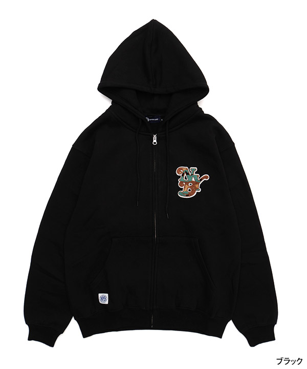 CIRCLE CAMO WAPPEN ZIP HOODIE