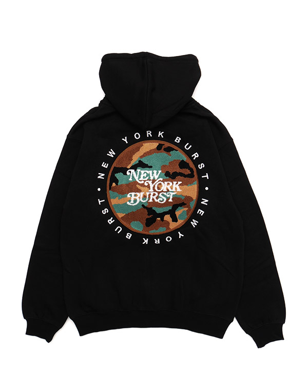 CIRCLE CAMO WAPPEN ZIP HOODIE