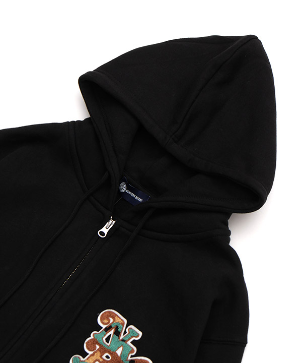 CIRCLE CAMO WAPPEN ZIP HOODIE