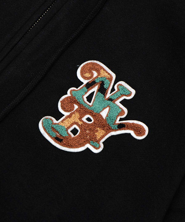 CIRCLE CAMO WAPPEN ZIP HOODIE