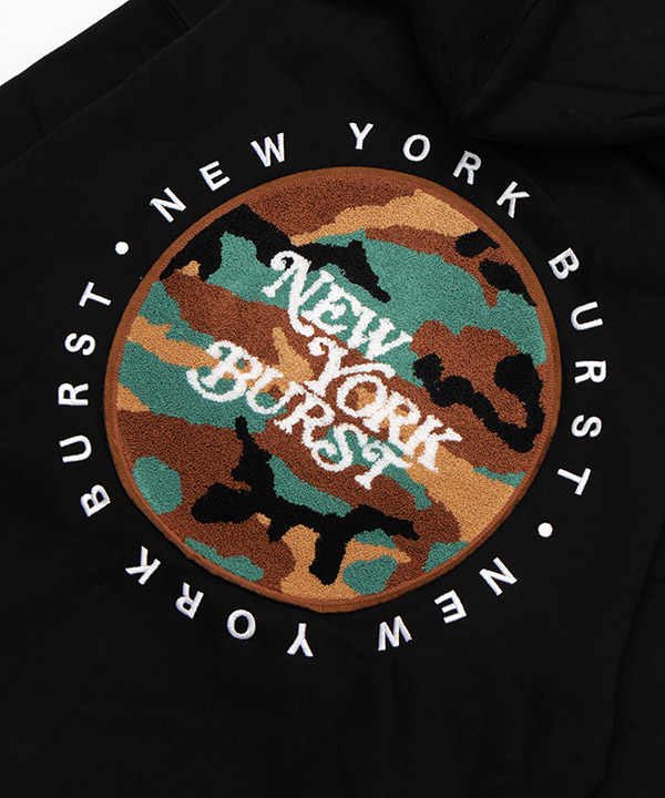 CIRCLE CAMO WAPPEN ZIP HOODIE