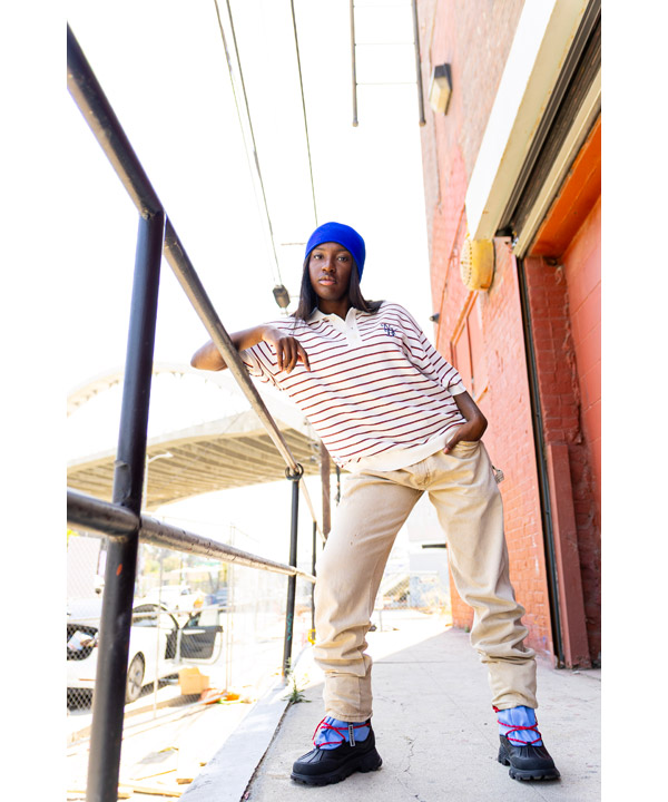 BORDER KNIT POLO