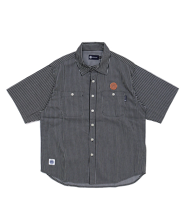 OVAL STRIPE S/S SHIRT(ブラック)