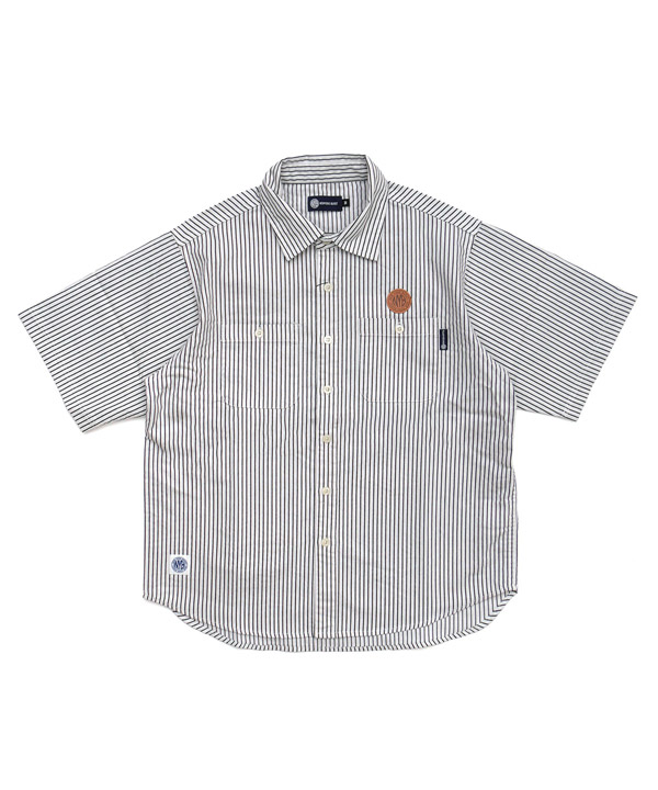 OVAL STRIPE S/S SHIRT(ホワイト)
