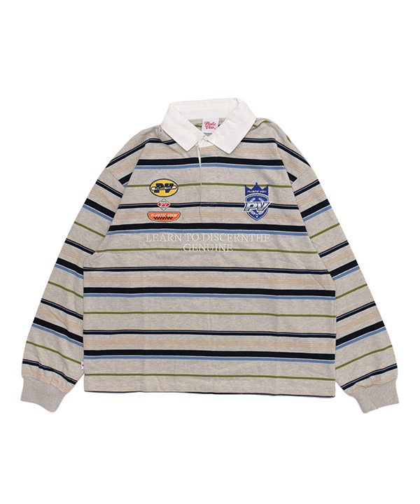 BORDER RUGBY SHIRT(アッシュ)
