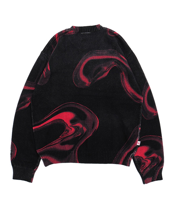 PRINTED CREW KNIT