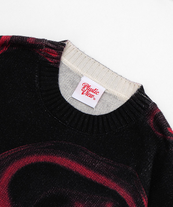PRINTED CREW KNIT