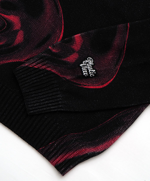 PRINTED CREW KNIT